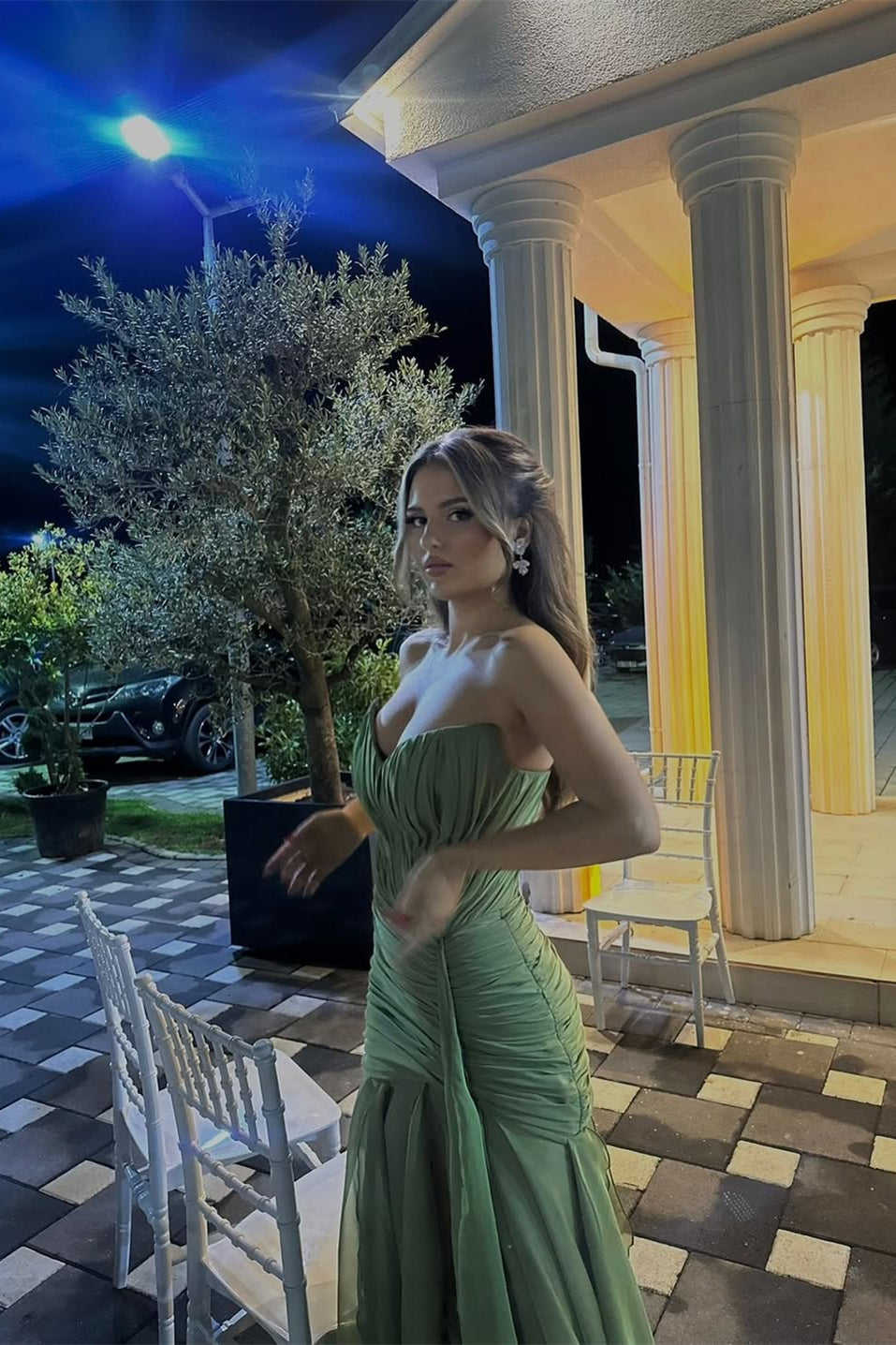 Up Back Ophelia Chiffon Prom Dress