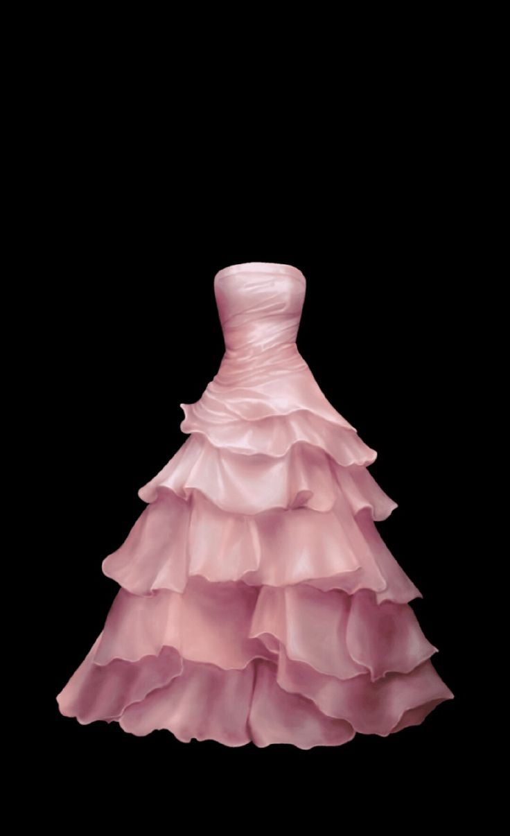 Pink Arabella Layered Ruffle Strapless Gown