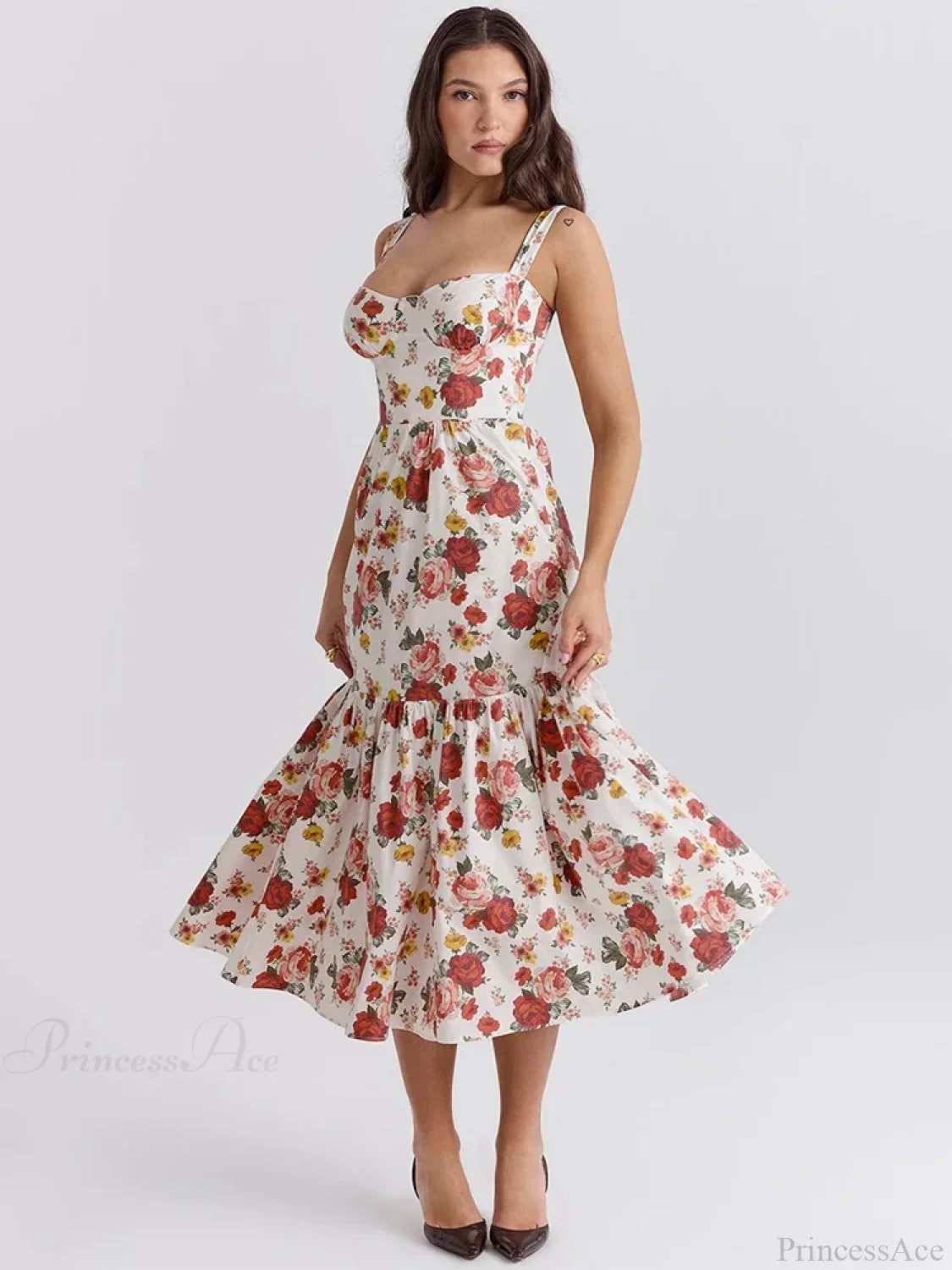 Yellow Margot Print Bodycon A-Line Dress