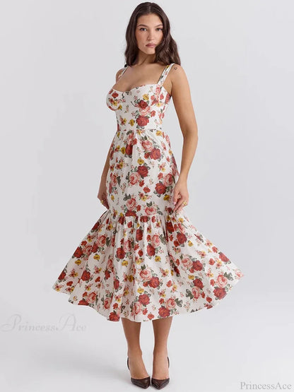 Yellow Margot Print Bodycon A-Line Dress