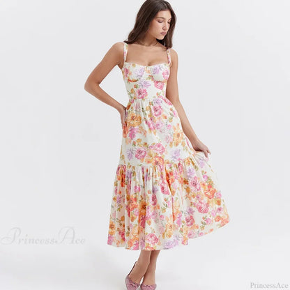 Yellow Margot Print Bodycon A-Line Dress