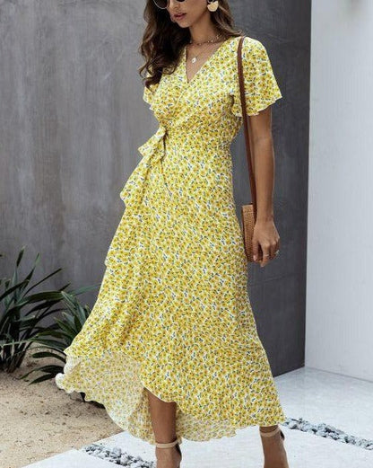 Black Sarra Polka Dot Dress in Pink