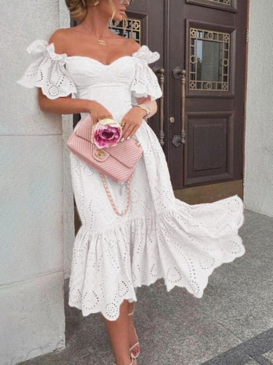 White Loren Silk Charmeuse Slip Dress