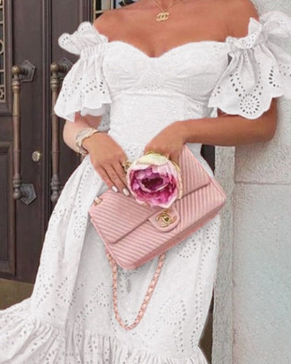 Pink Loren Silk Charmeuse Slip Dress