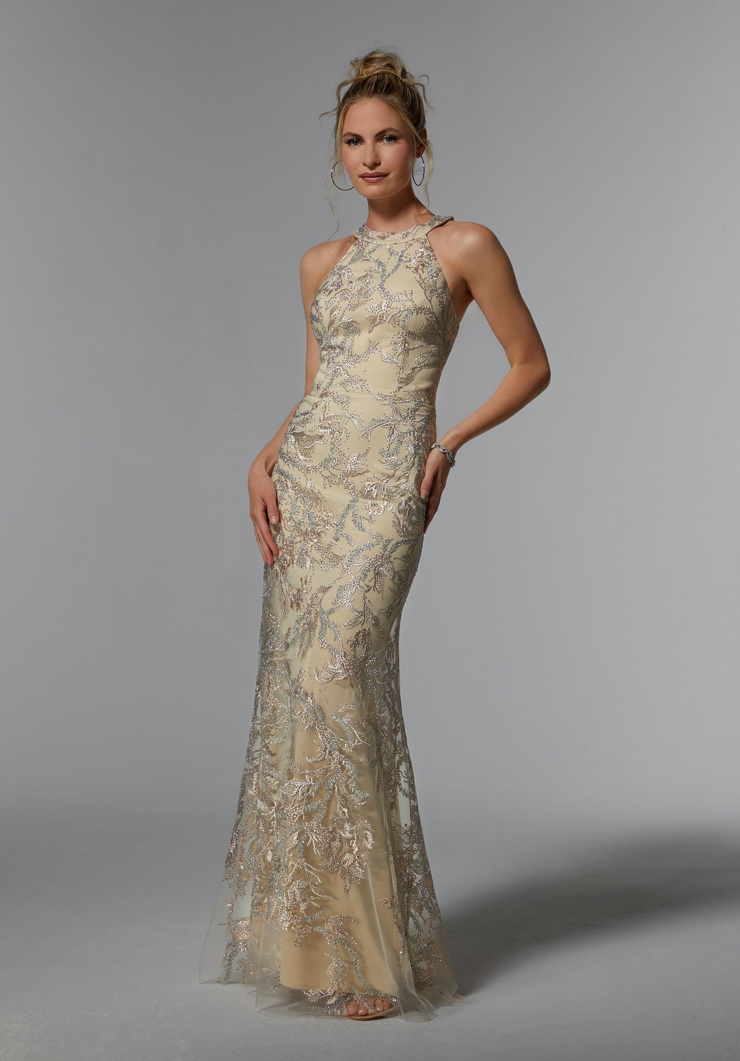 Silver MGNY 72939 Mothers Dress