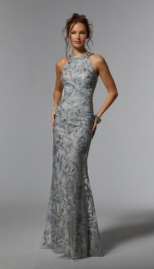 Silver MGNY 72939 Mothers Dress