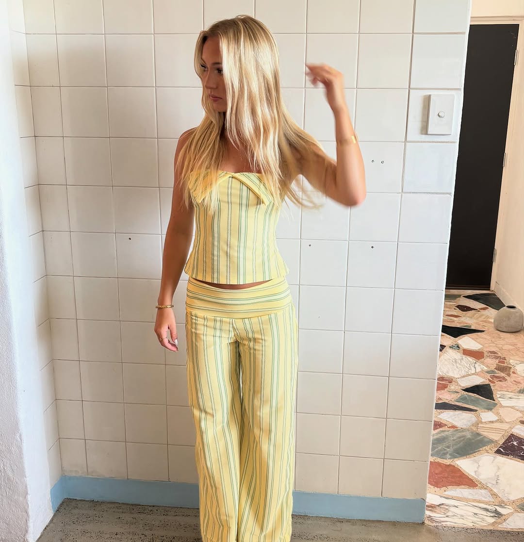 Yellow Stripe Top