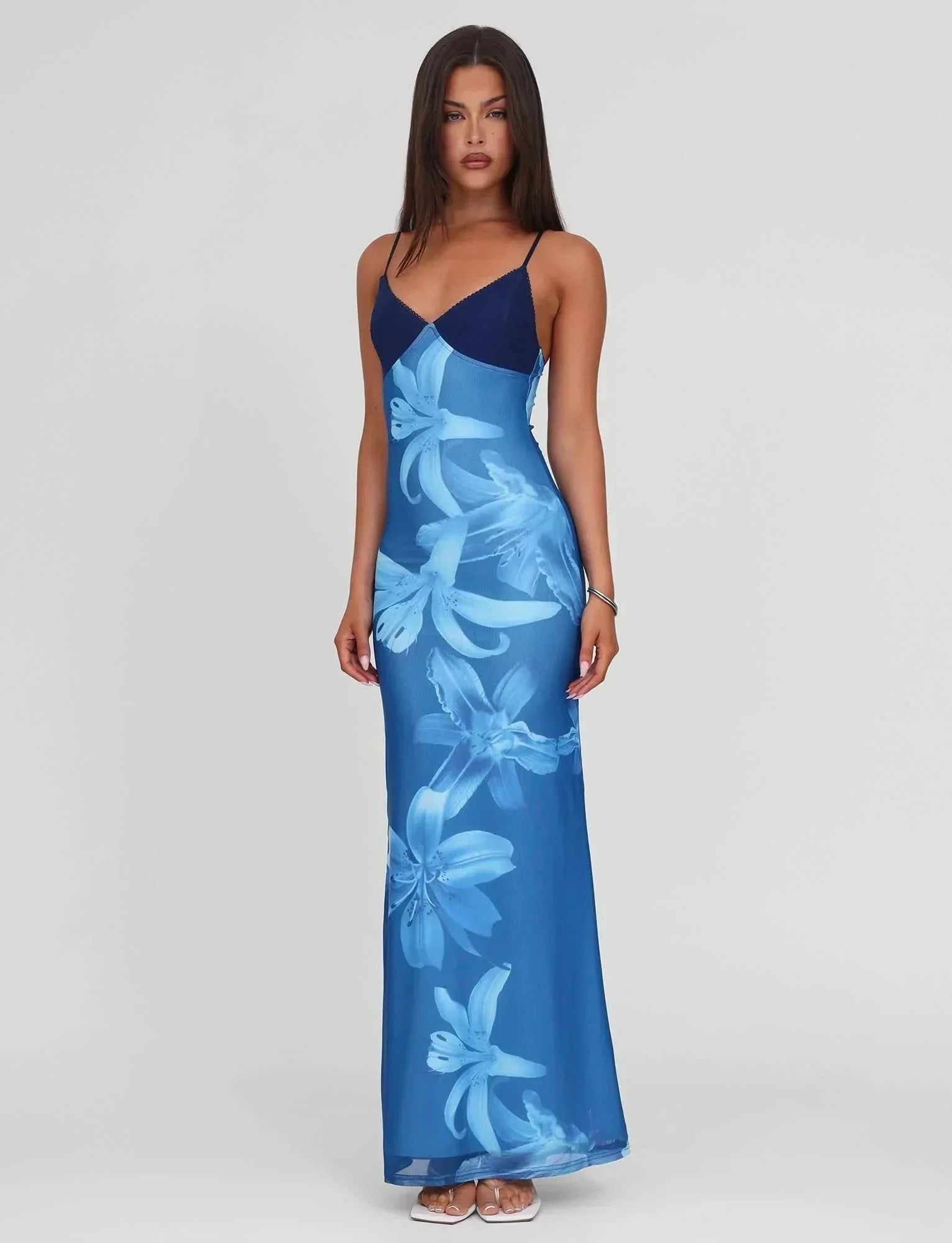 Blue Floral Side