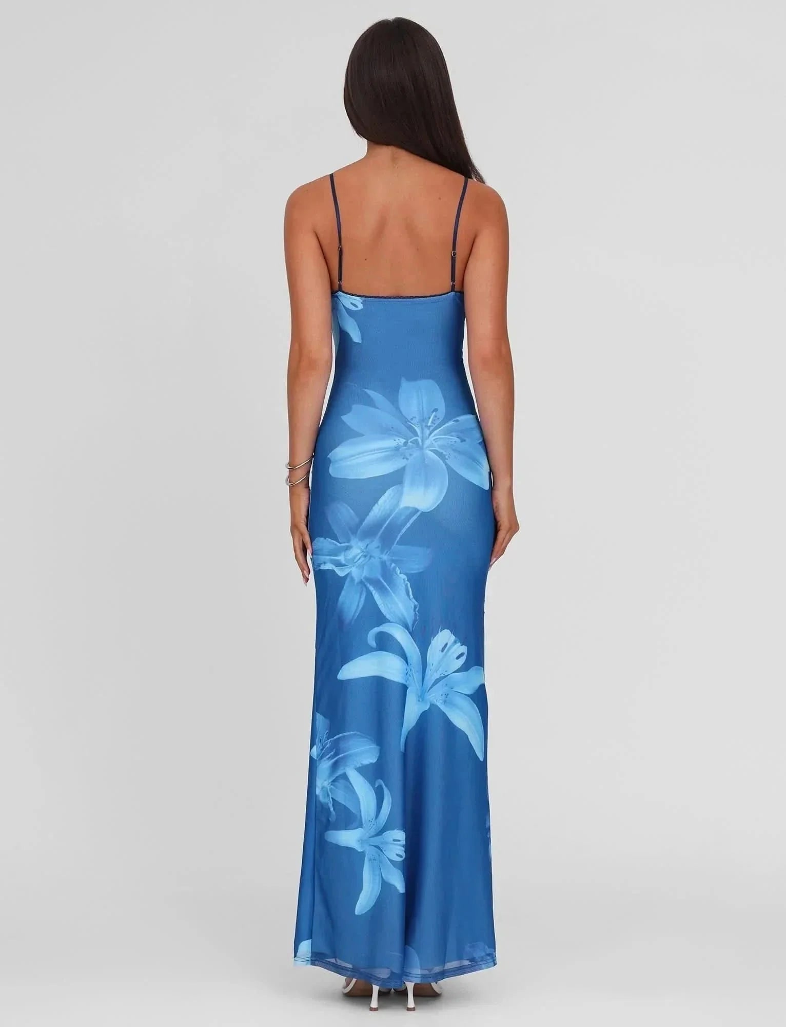 Blue Floral Back
