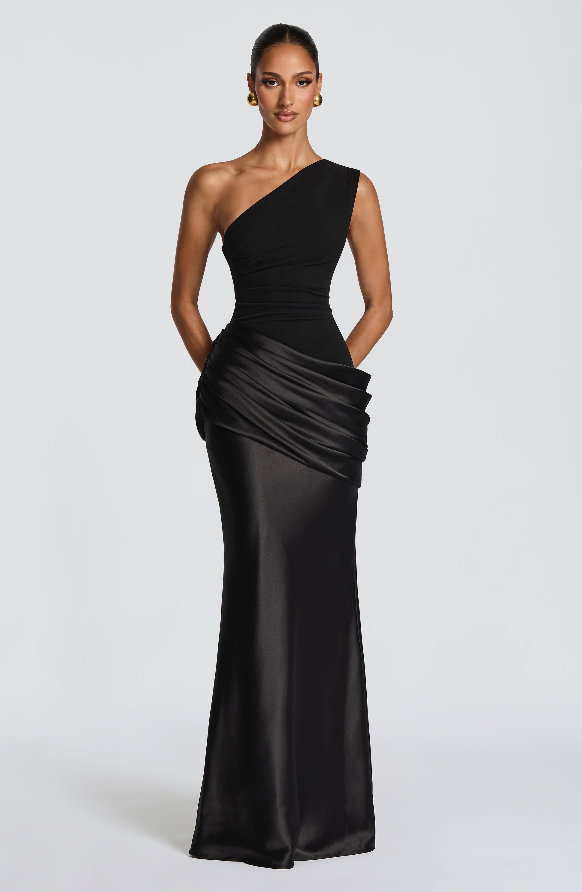Black Sadona Cherry Lacquer Maxi Dress