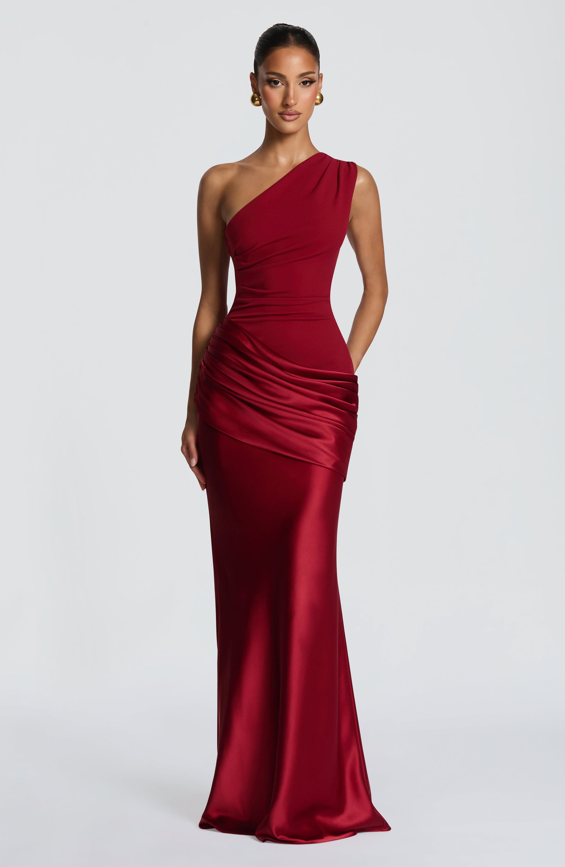Deep Red Sadona Cherry Lacquer Maxi Dress