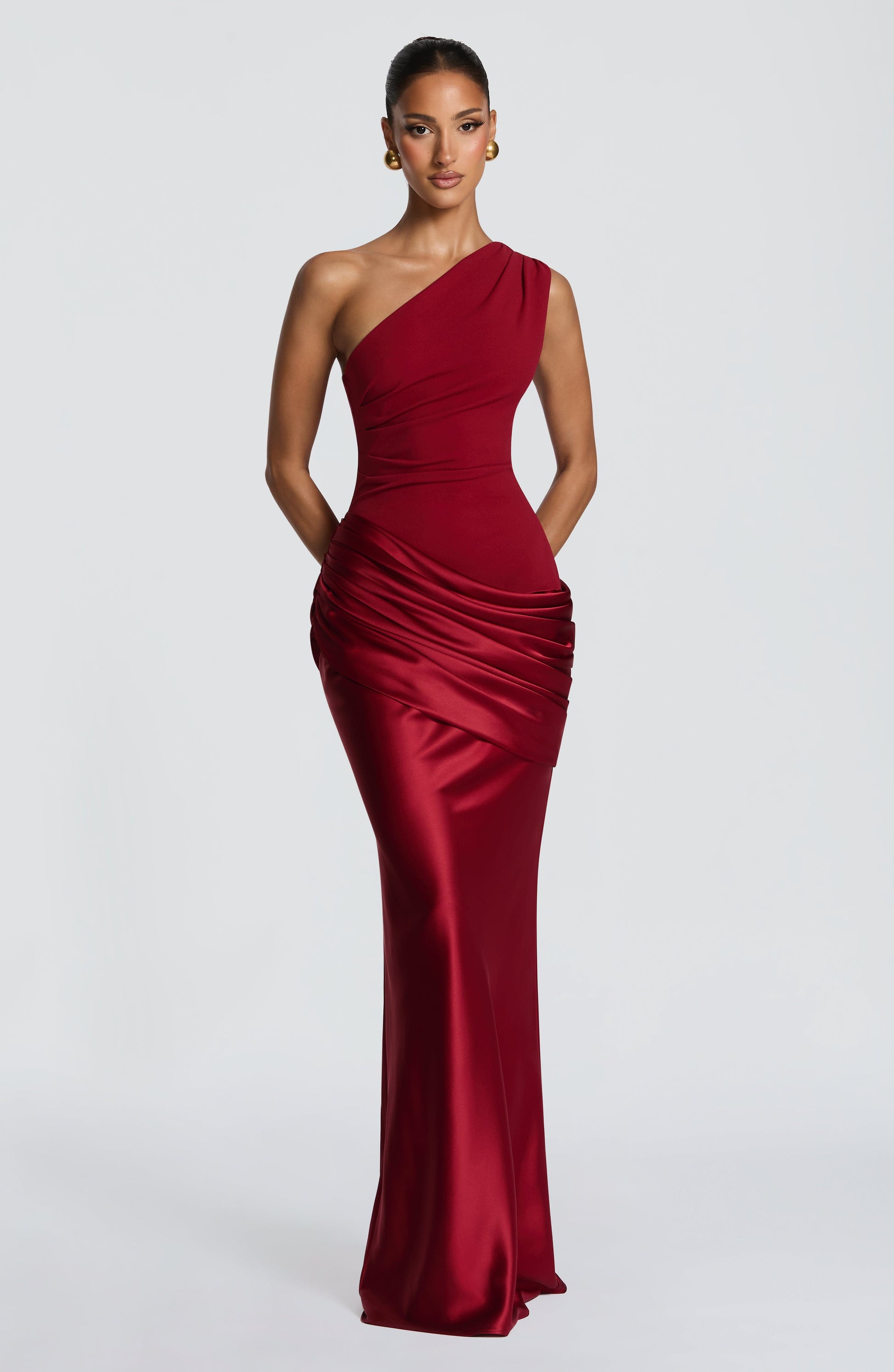 Deep Red Sadona Cherry Lacquer Maxi Dress