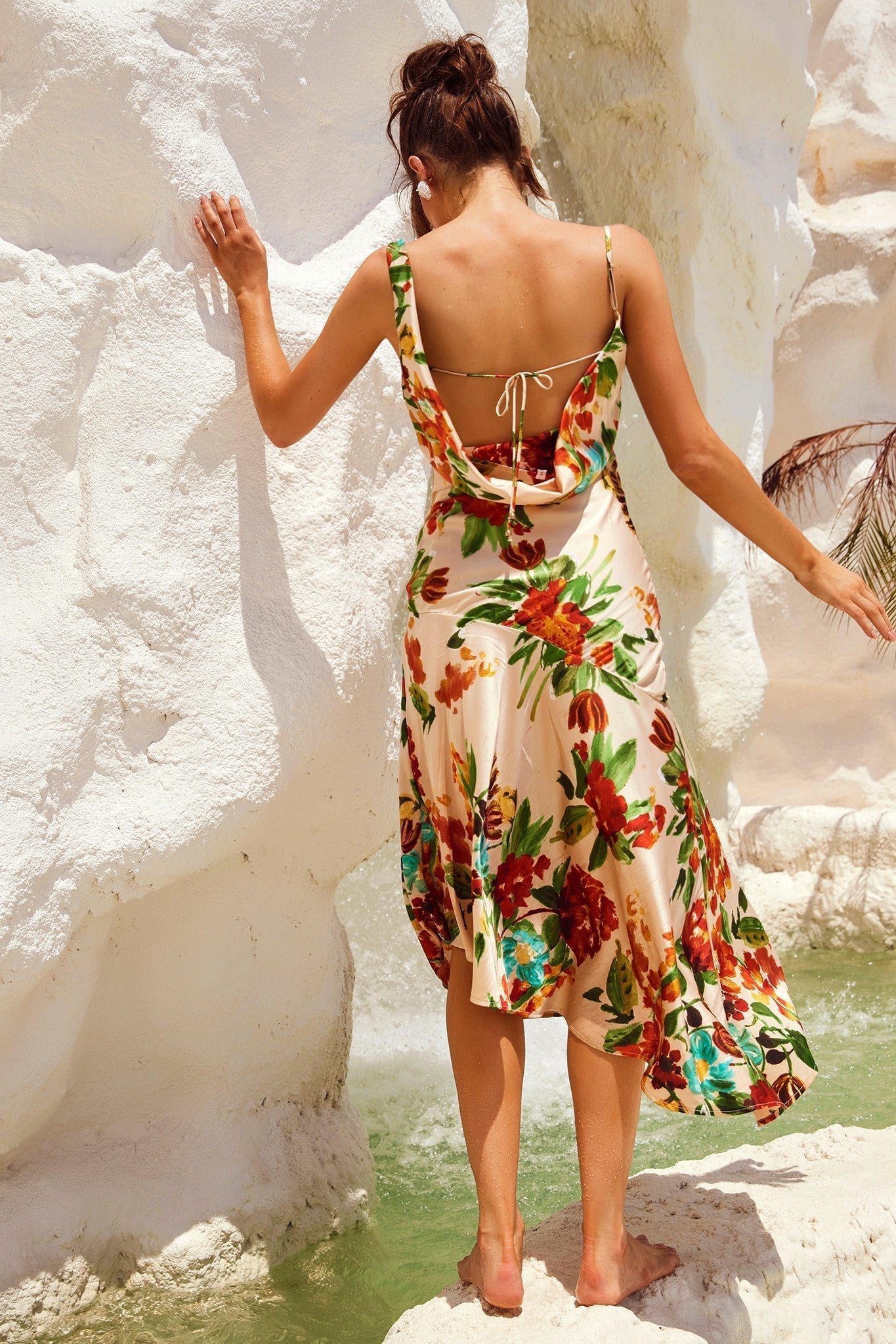 Nude Multi Arabella Jungle Midi Dress