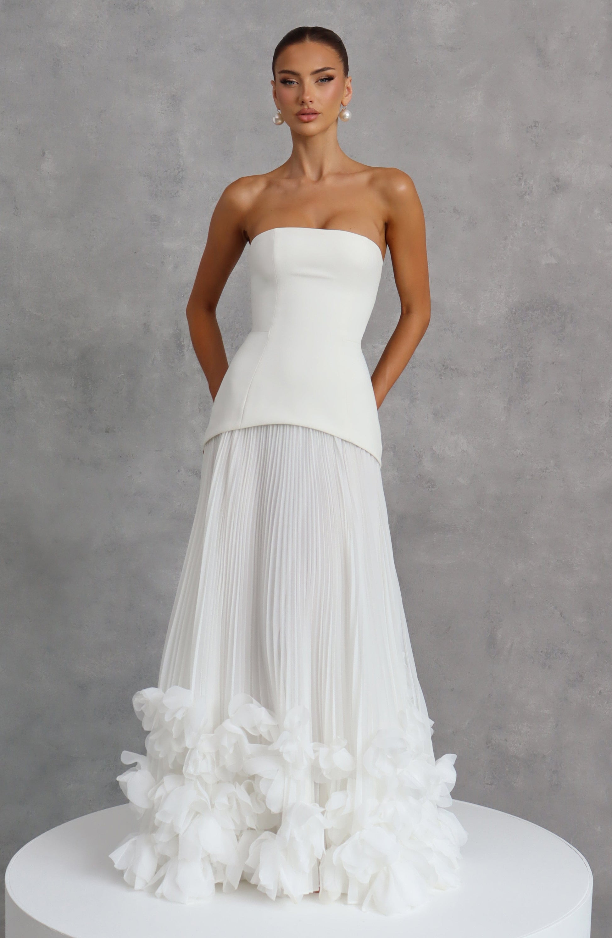 Ivory Seraphina Cherry Lacquer Gown