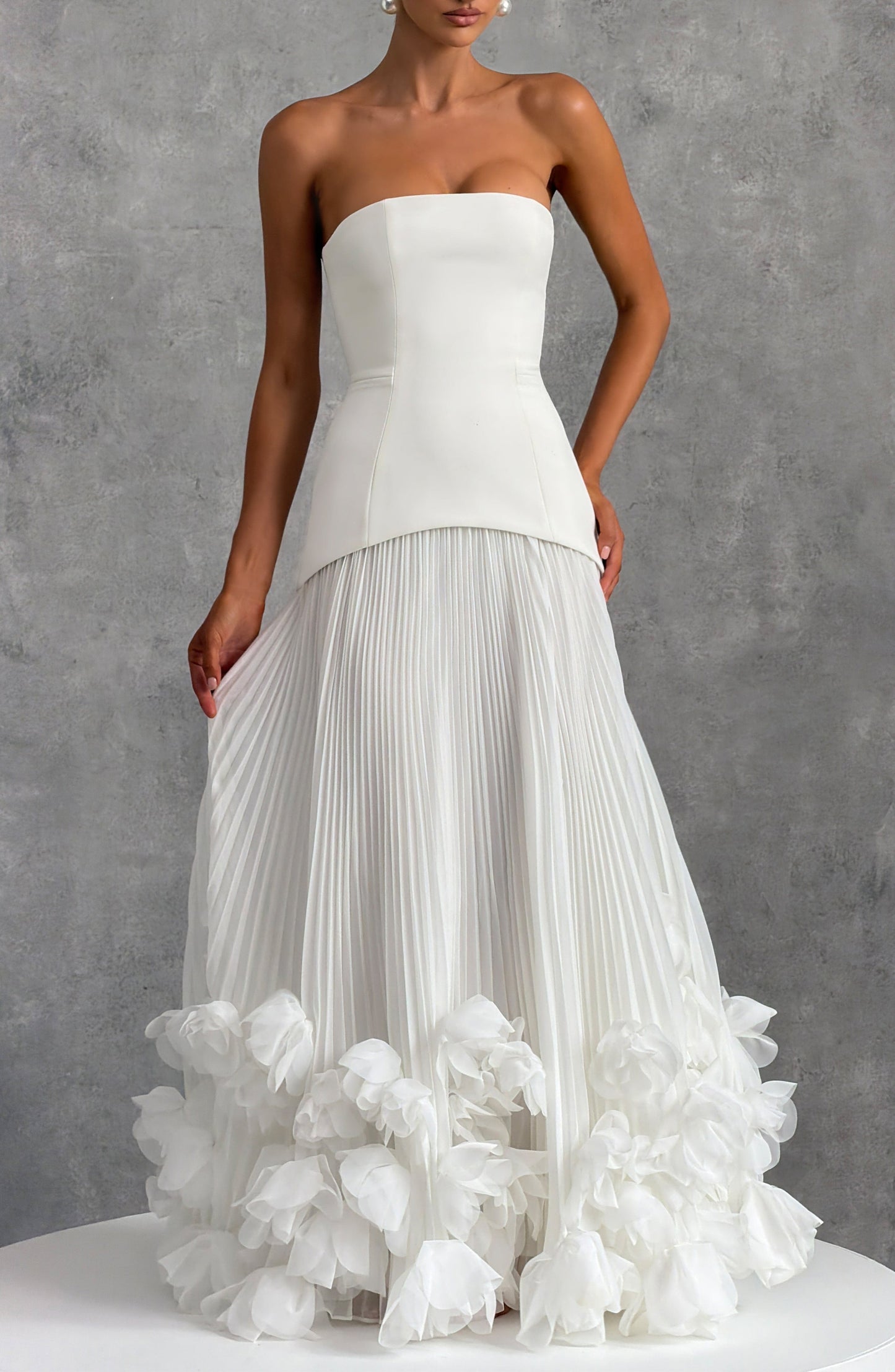 Ivory Seraphina Cherry Lacquer Gown