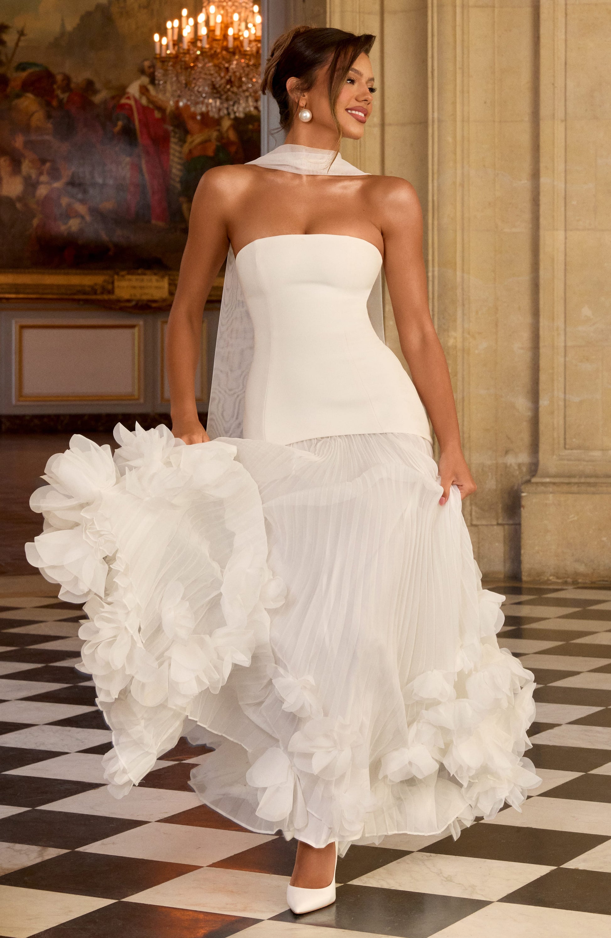 Ivory Seraphina Cherry Lacquer Gown