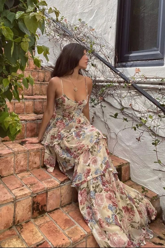 Picture Color Margot Chiffon A-Line Evening Dress