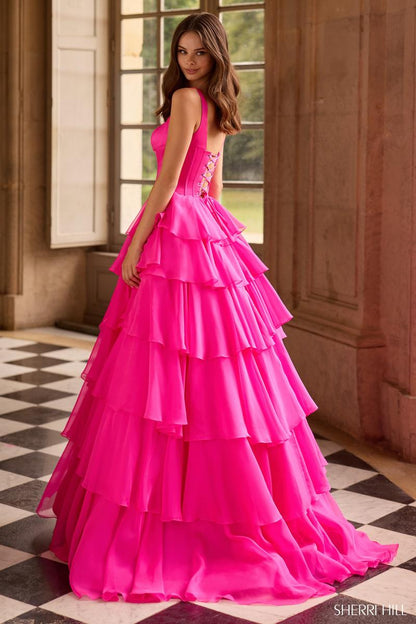 Aqua Margot Corset Ruffle Prom Dress