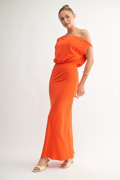 Shoulder Dress Margot Linen One-Shoulder Dress