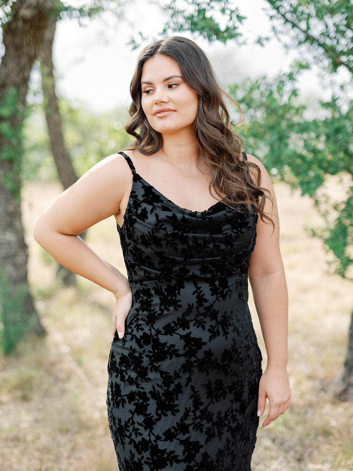 Fuchsia - discontinuing August 3 Skye Floral Burnout Velvet Dress