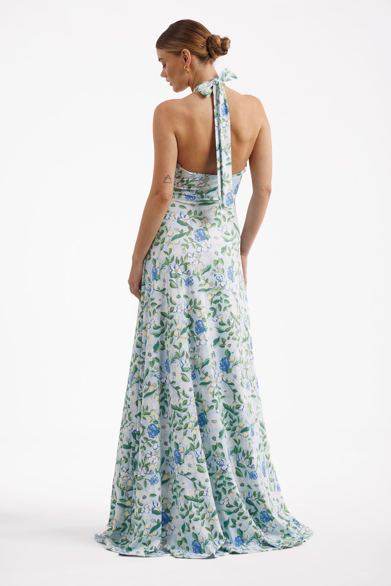 Craspedia Darling Fallon Silk Charmeuse Dress in Something Blue