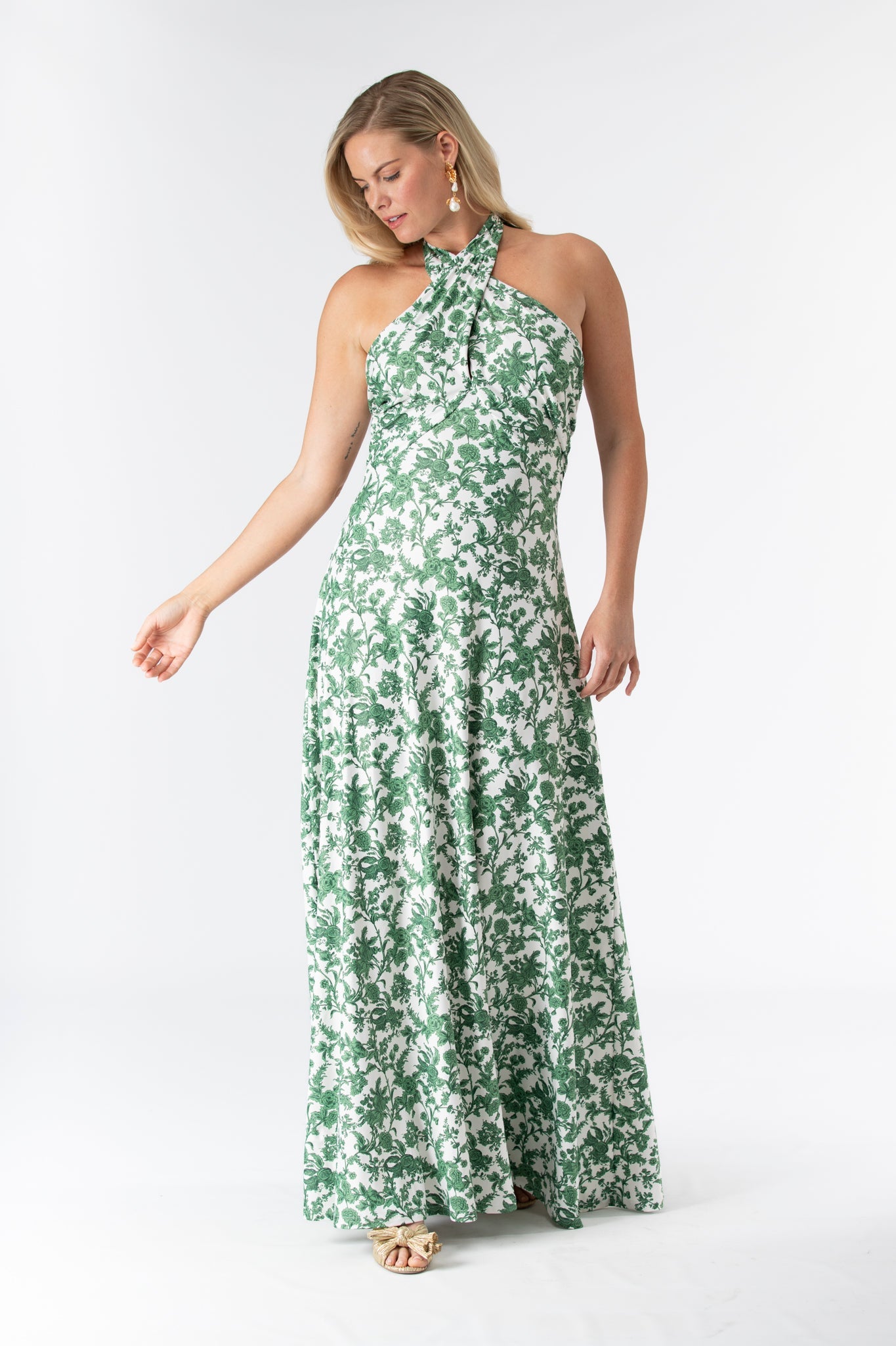 Rosemary Waltz Fallon Silk Charmeuse Dress in Something Blue