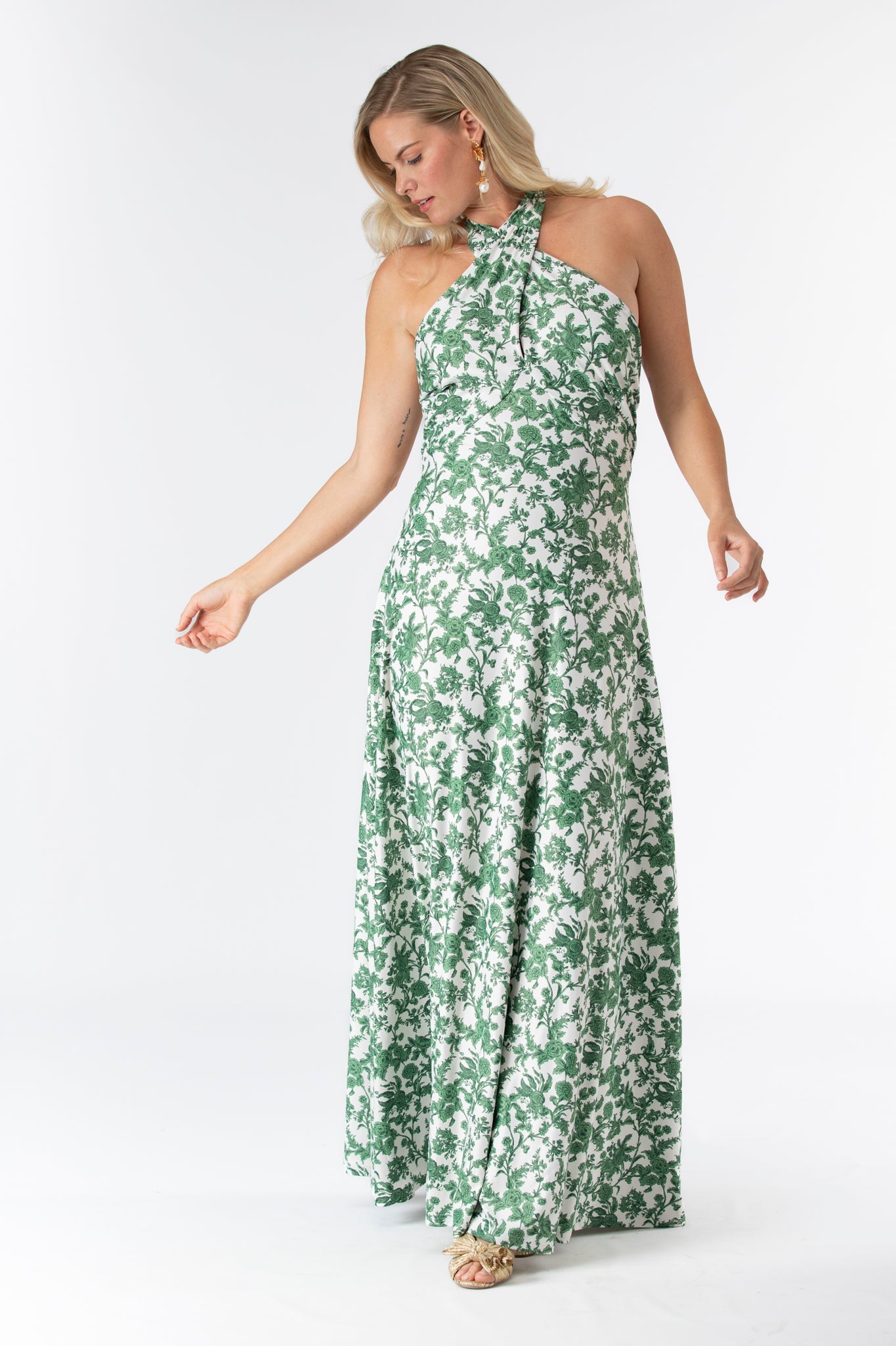 Rosemary Waltz Fallon Silk Charmeuse Dress in Something Blue
