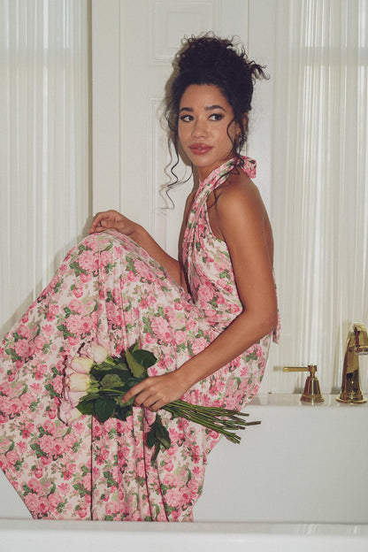 Betrothed Rose Fallon Silk Charmeuse Dress in Something Blue