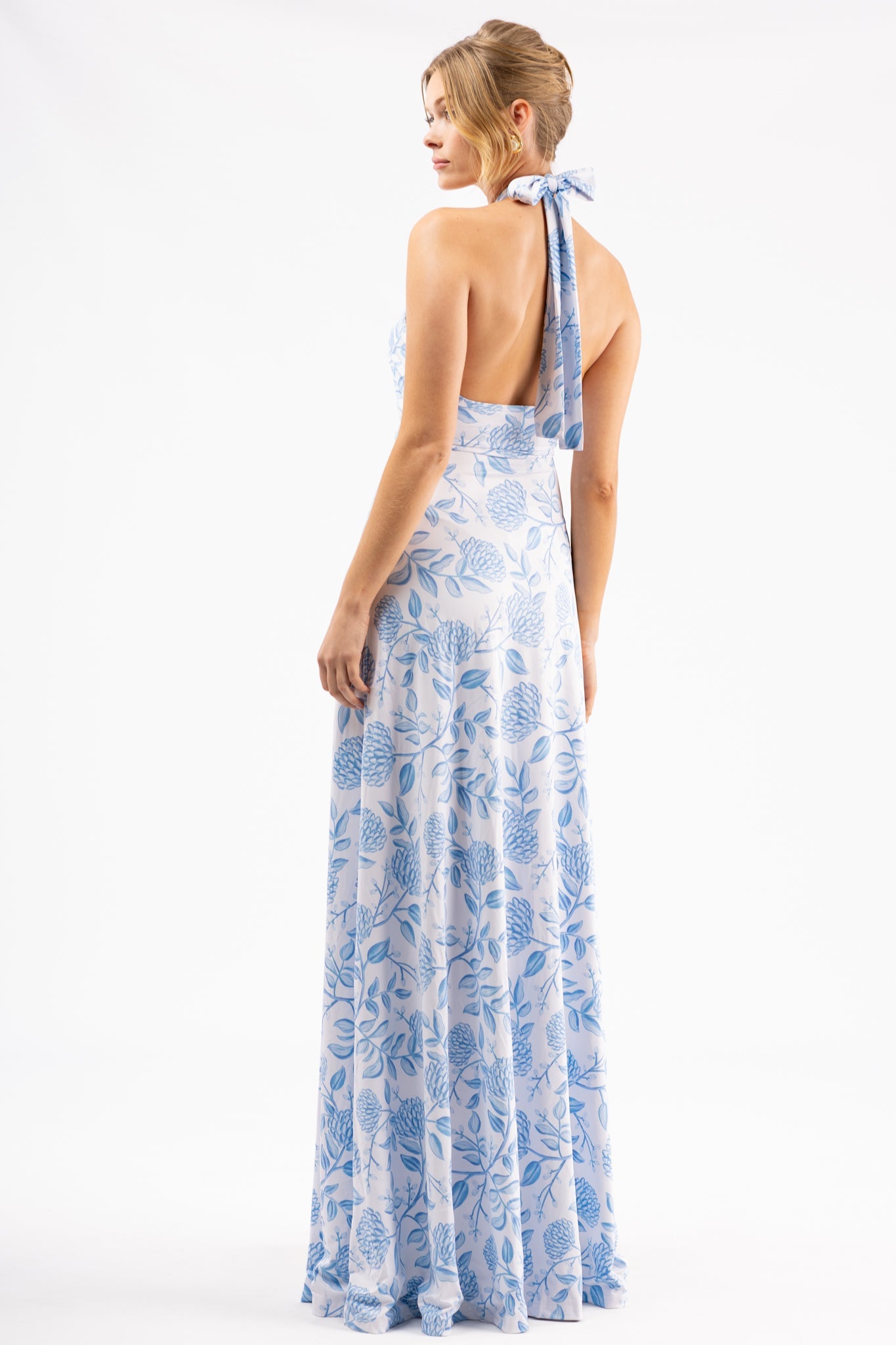 Dusty Bloom Fallon Silk Charmeuse Dress in Something Blue