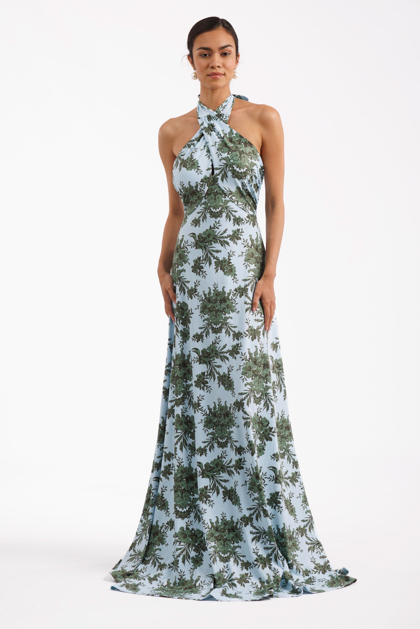 Palace Hall Fallon Silk Charmeuse Dress in Something Blue