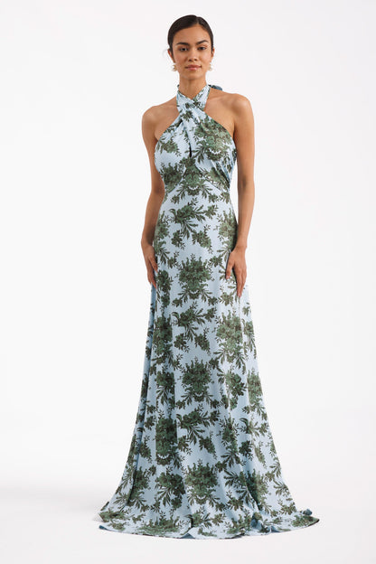 Palace Hall Fallon Silk Charmeuse Dress in Something Blue