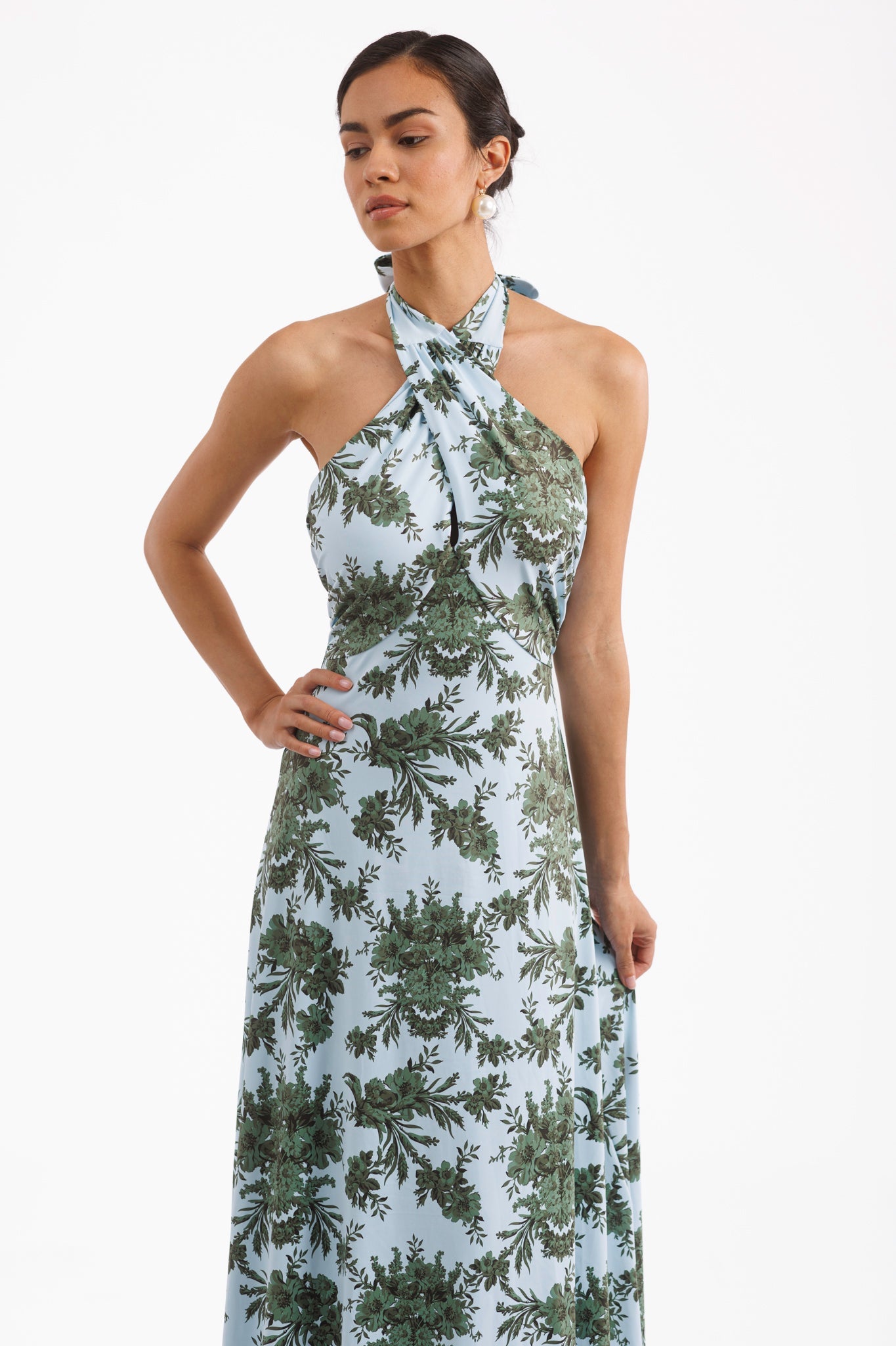 Palace Hall Fallon Silk Charmeuse Dress in Something Blue