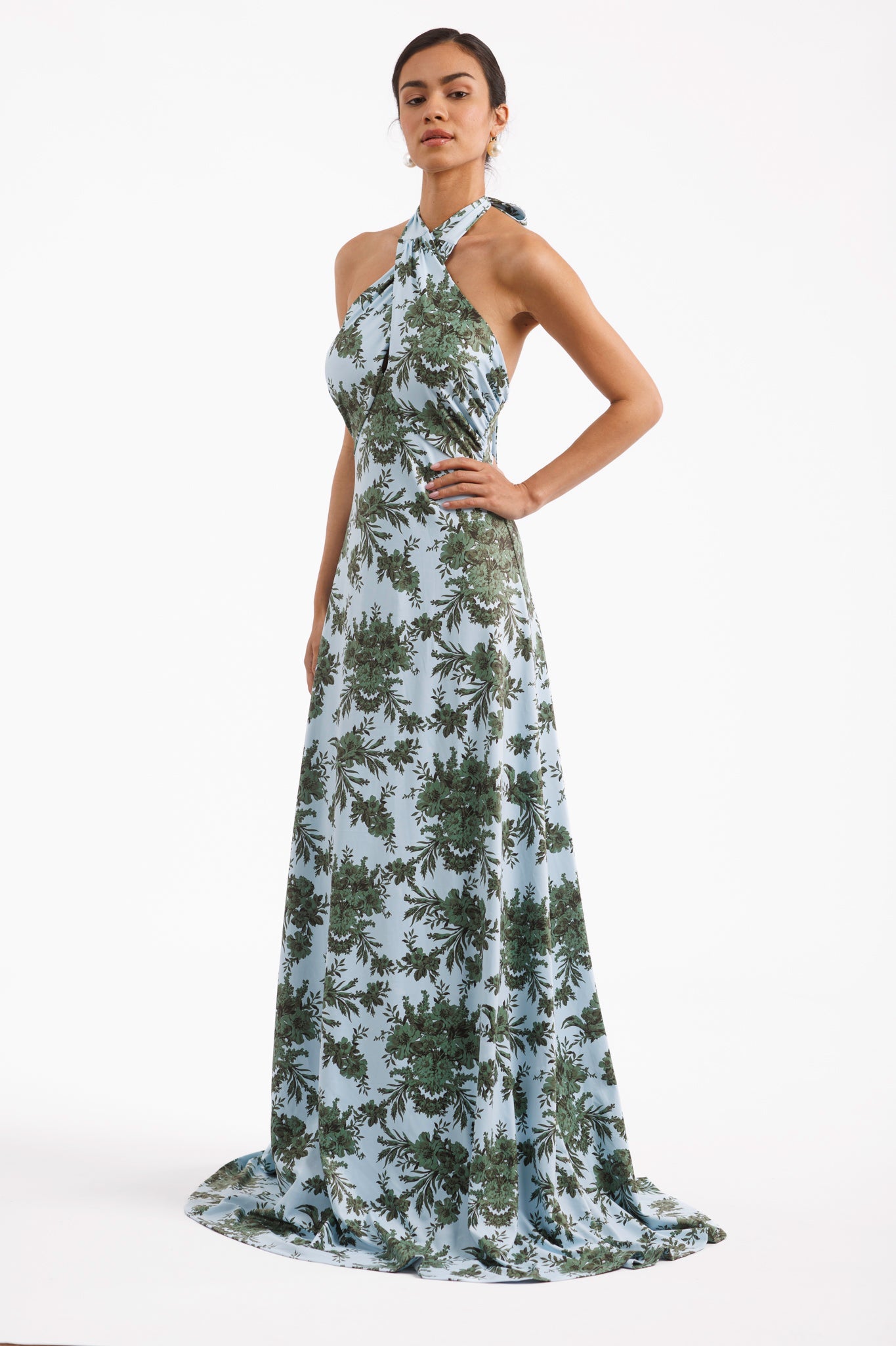 Palace Hall Fallon Silk Charmeuse Dress in Something Blue