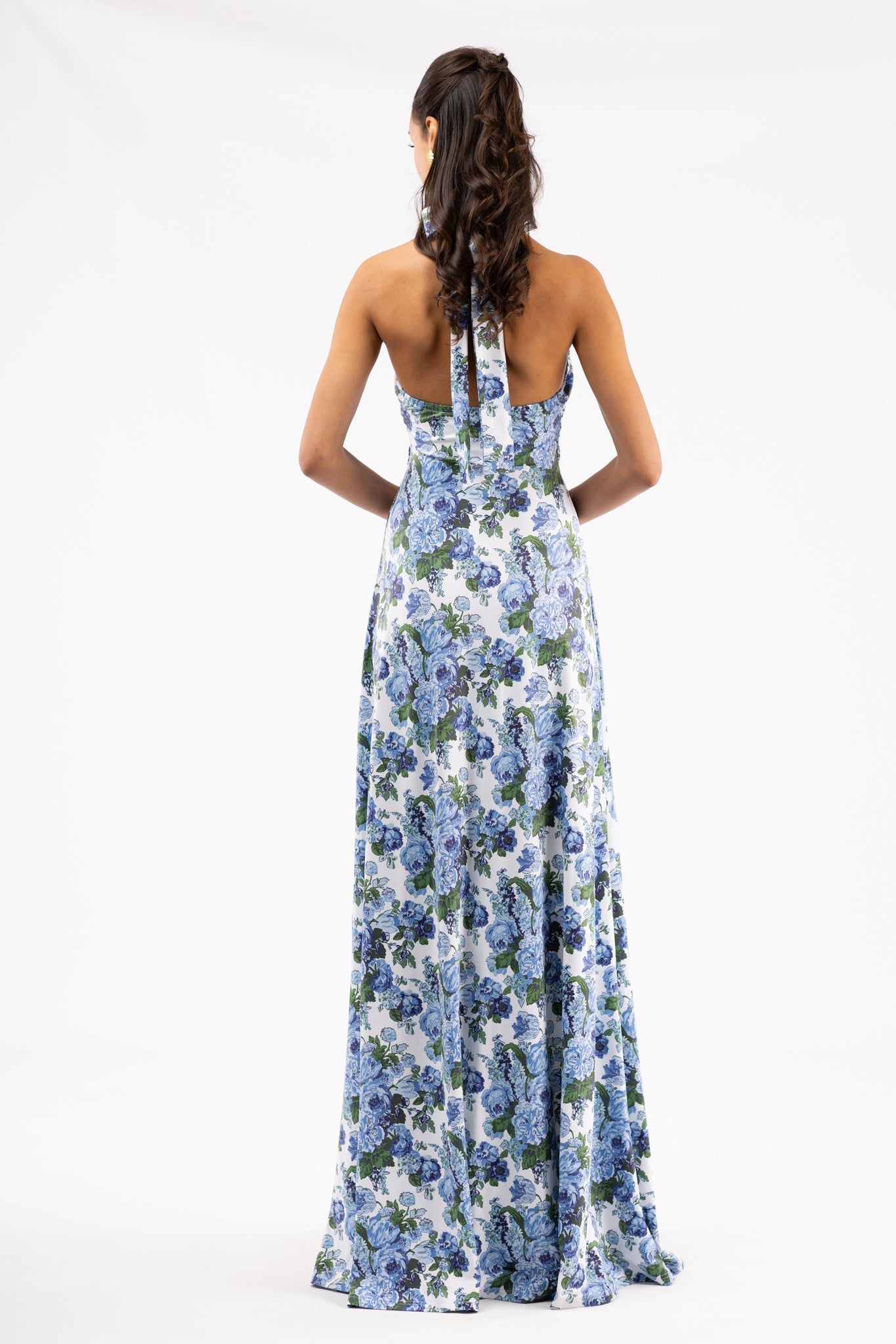 Something Blue Fallon Silk Charmeuse Dress in Something Blue