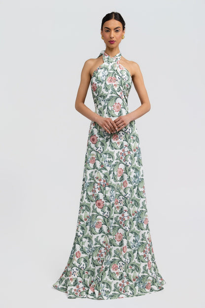 Whitehall Meadow Fallon Silk Charmeuse Dress in Something Blue