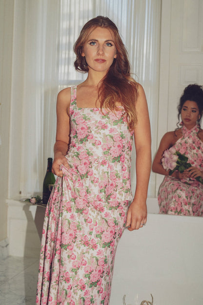 Betrothed Rose Siena Silk Charmeuse Dress in Something Blue