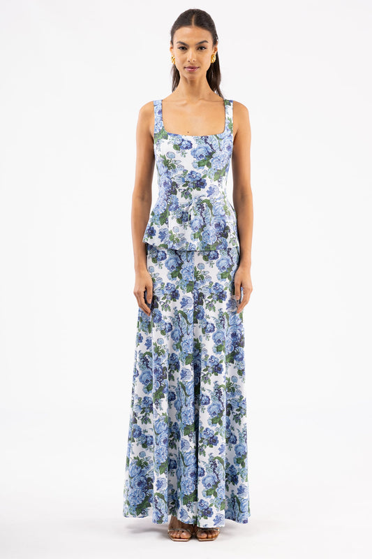 Something Blue Siena Silk Charmeuse Dress in Something Blue