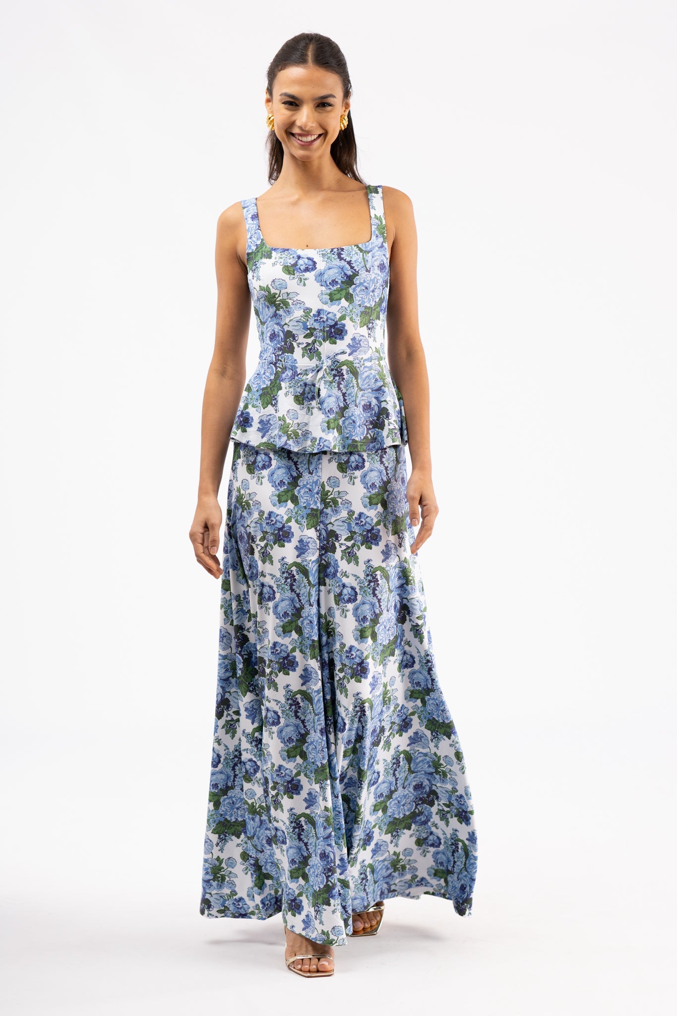 Something Blue Siena Silk Charmeuse Dress in Something Blue