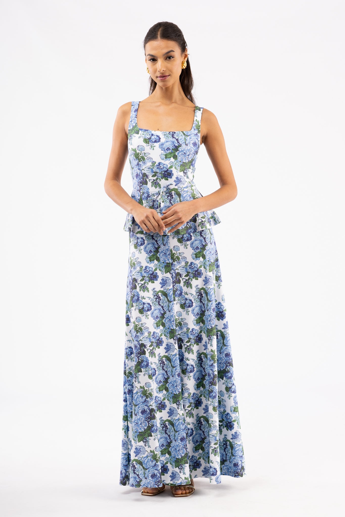 Something Blue Siena Silk Charmeuse Dress in Something Blue