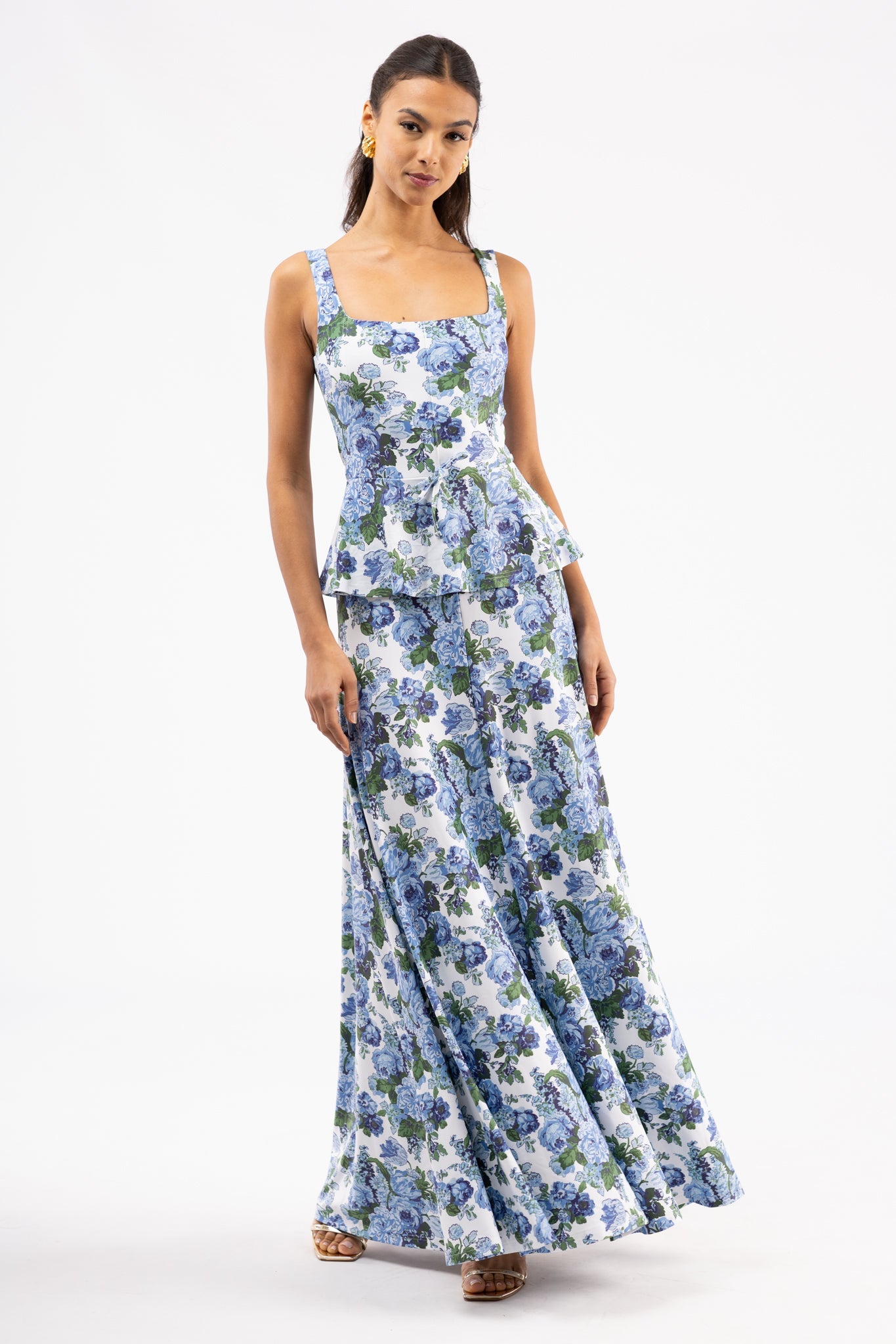 Something Blue Siena Silk Charmeuse Dress in Something Blue
