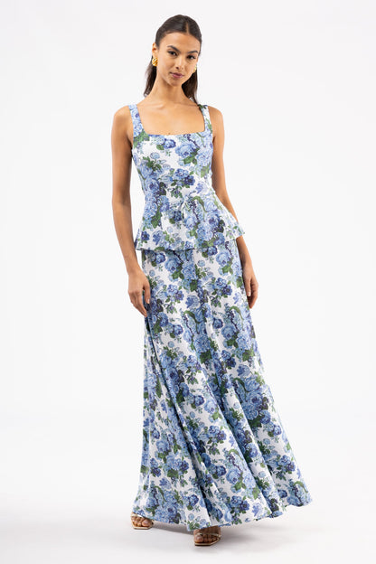 Something Blue Siena Silk Charmeuse Dress in Something Blue