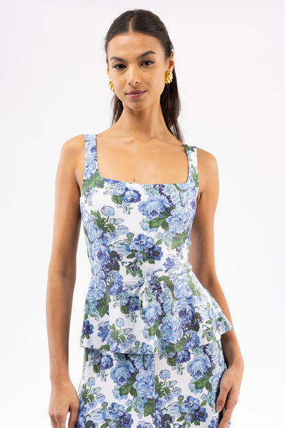 Something Blue Siena Silk Charmeuse Dress in Something Blue