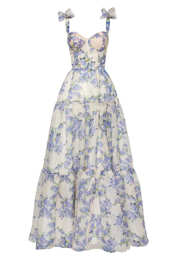 Picture Color Linea Picture Silk Evening Dress