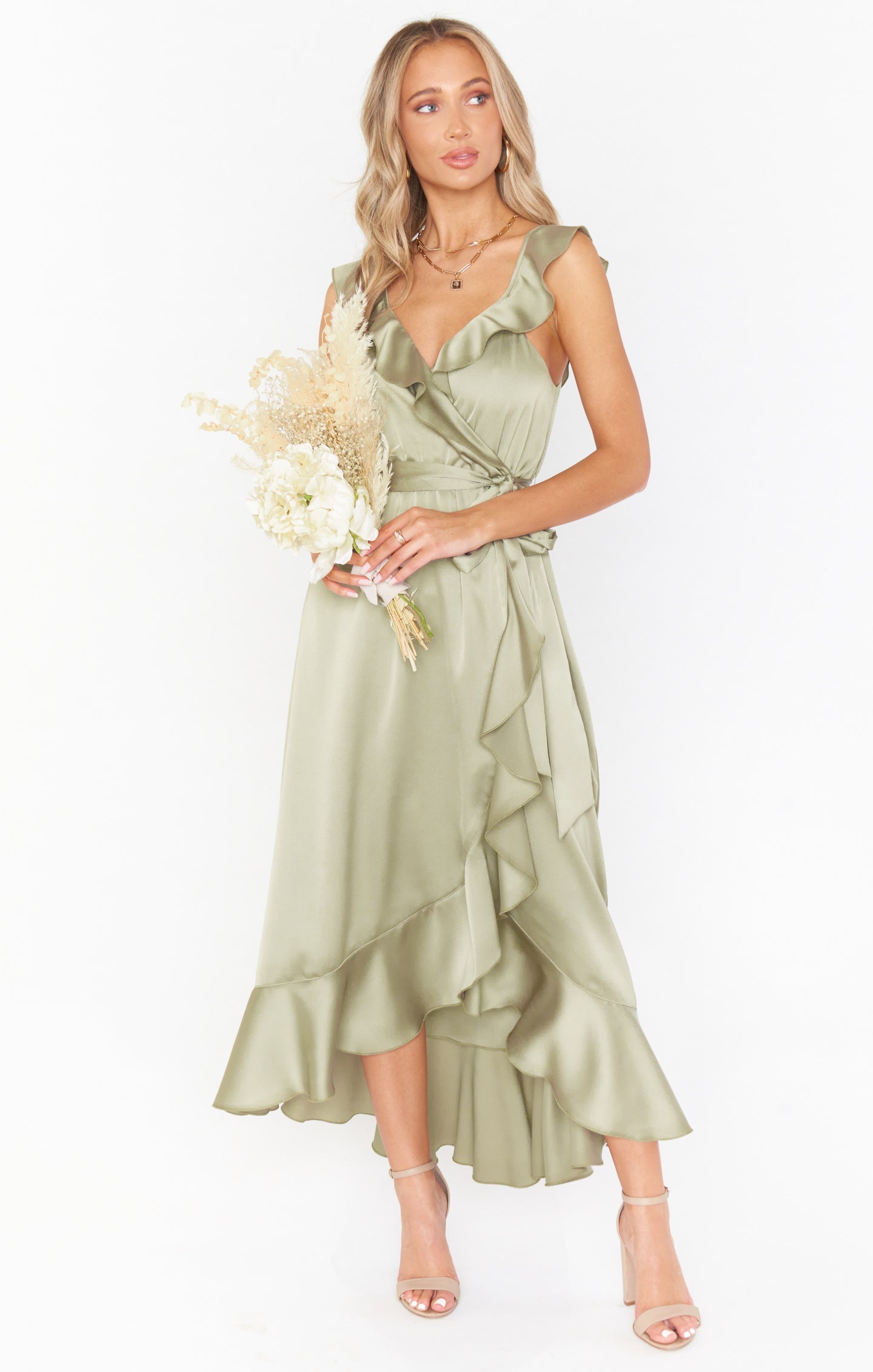 Samantha Ruffle Wrap Dress