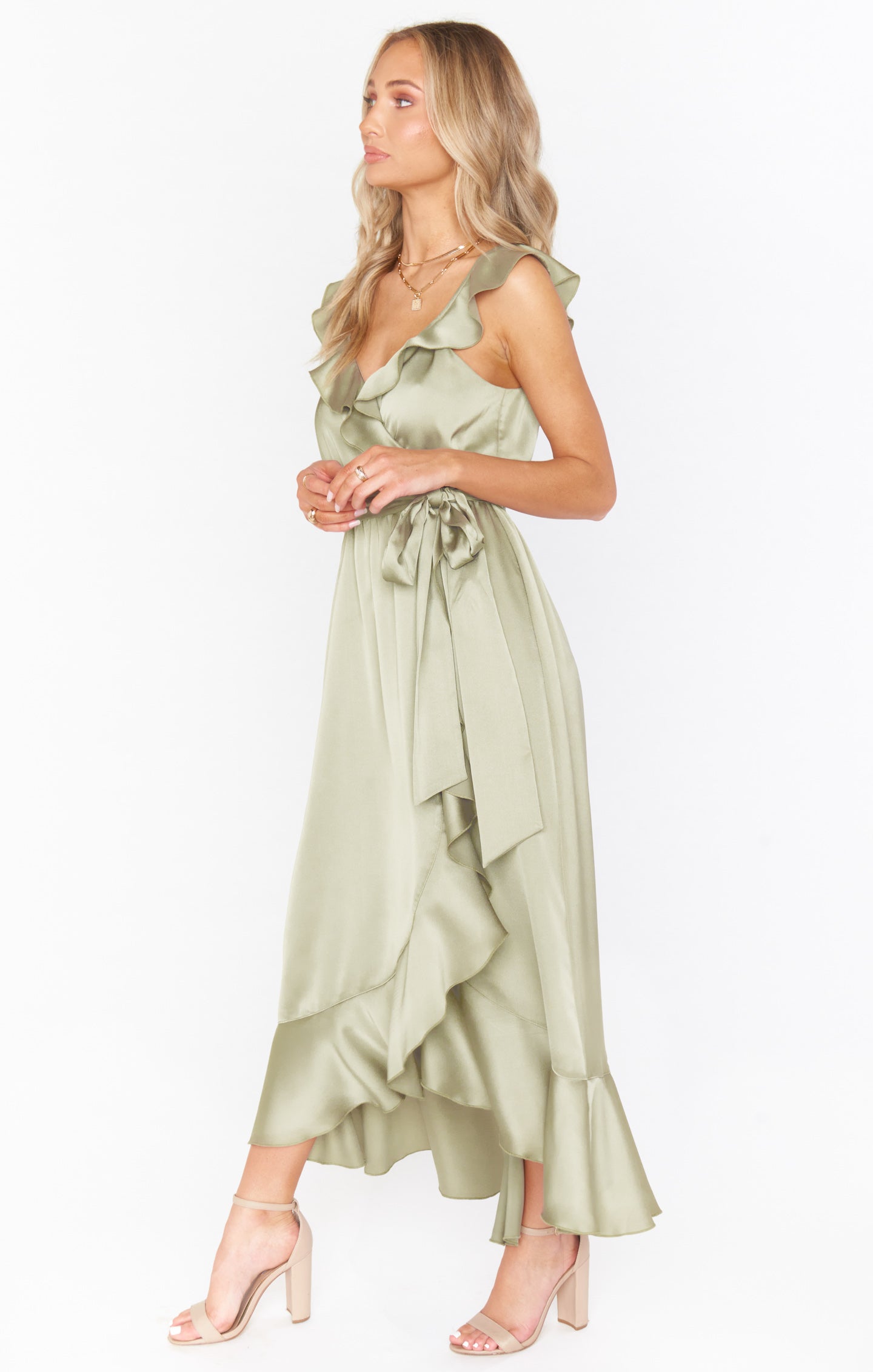 Samantha Ruffle Wrap Dress