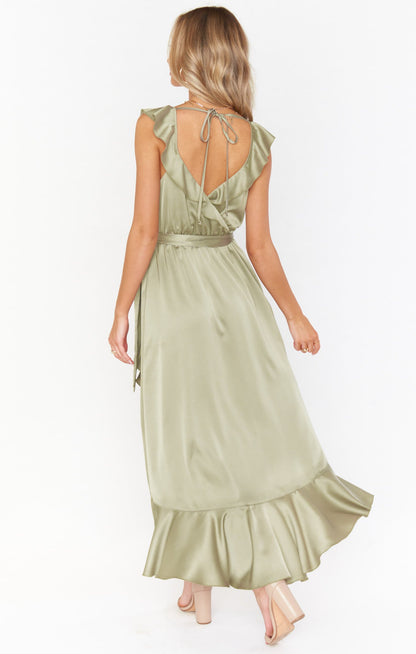 Samantha Ruffle Wrap Dress