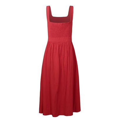 Black Eleanor Square Neck Midi Dress