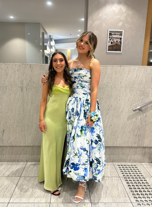 Picture Color Vivienne Floral Print Strapless Gown