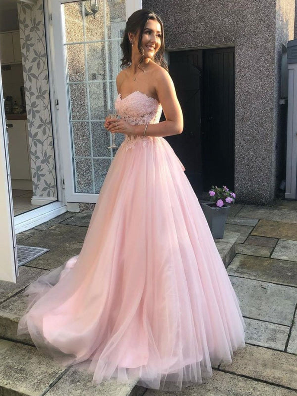 Dusty Blue Arabella Tulle A-Line Gown
