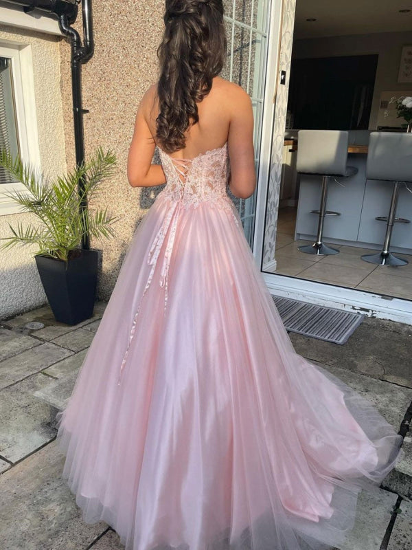 Dusty Pink Arabella Tulle A-Line Gown